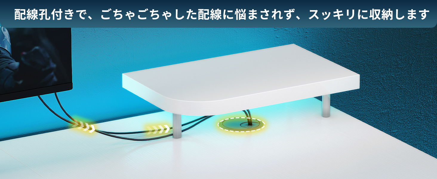 【色: ホワイト】ODK パソコンデスク l字デスク 幅110 ゲーミングデスク ODK ゲーミングデスク L字 パソコンデスク 幅110 デスク desk 机 pc
